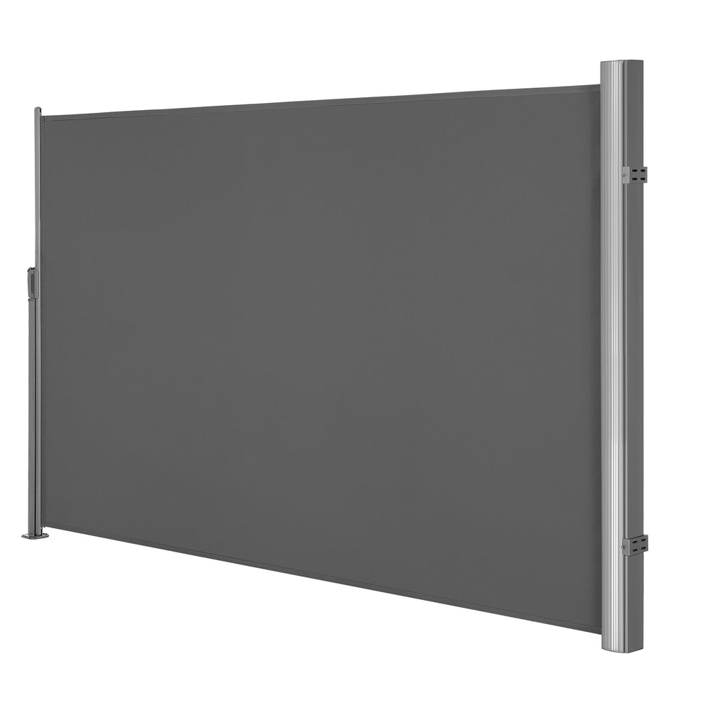 Extendable Side Shade Privacy Screen - Aluminium - Grey