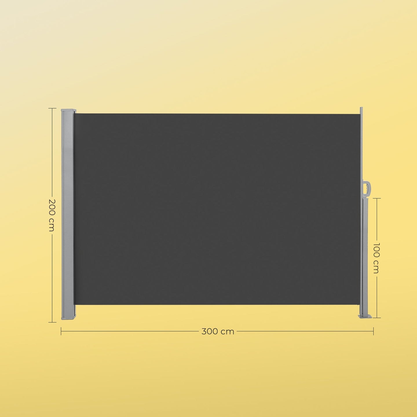 Extendable Side Shade - Steel - Anthracite Grey - Privacy Screen and Sun Protection for Patio