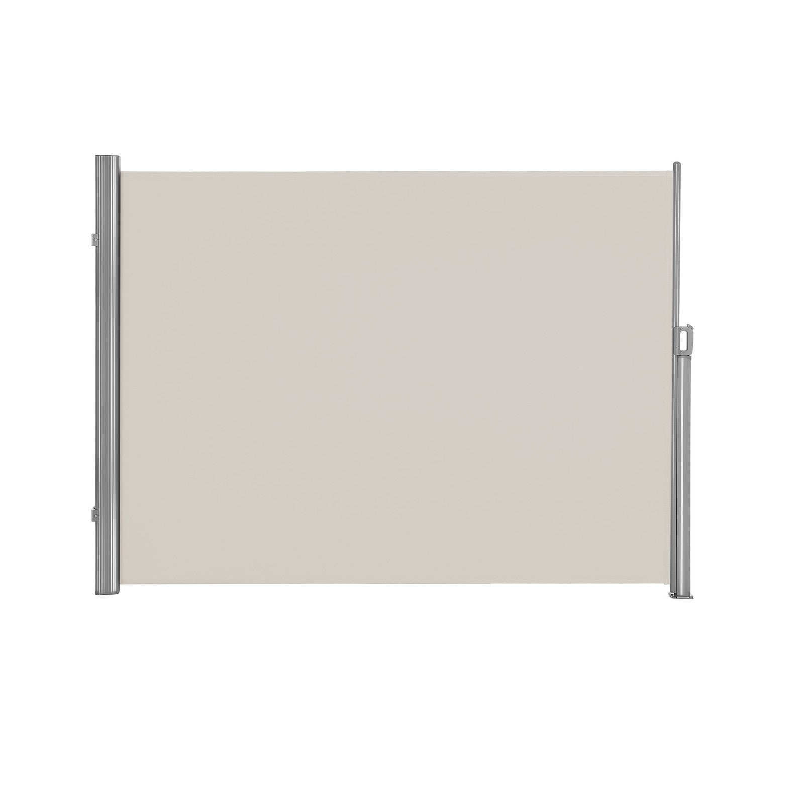 Extendable Side Shade - Powder-Coated Metal Pole and Housing - Taupe