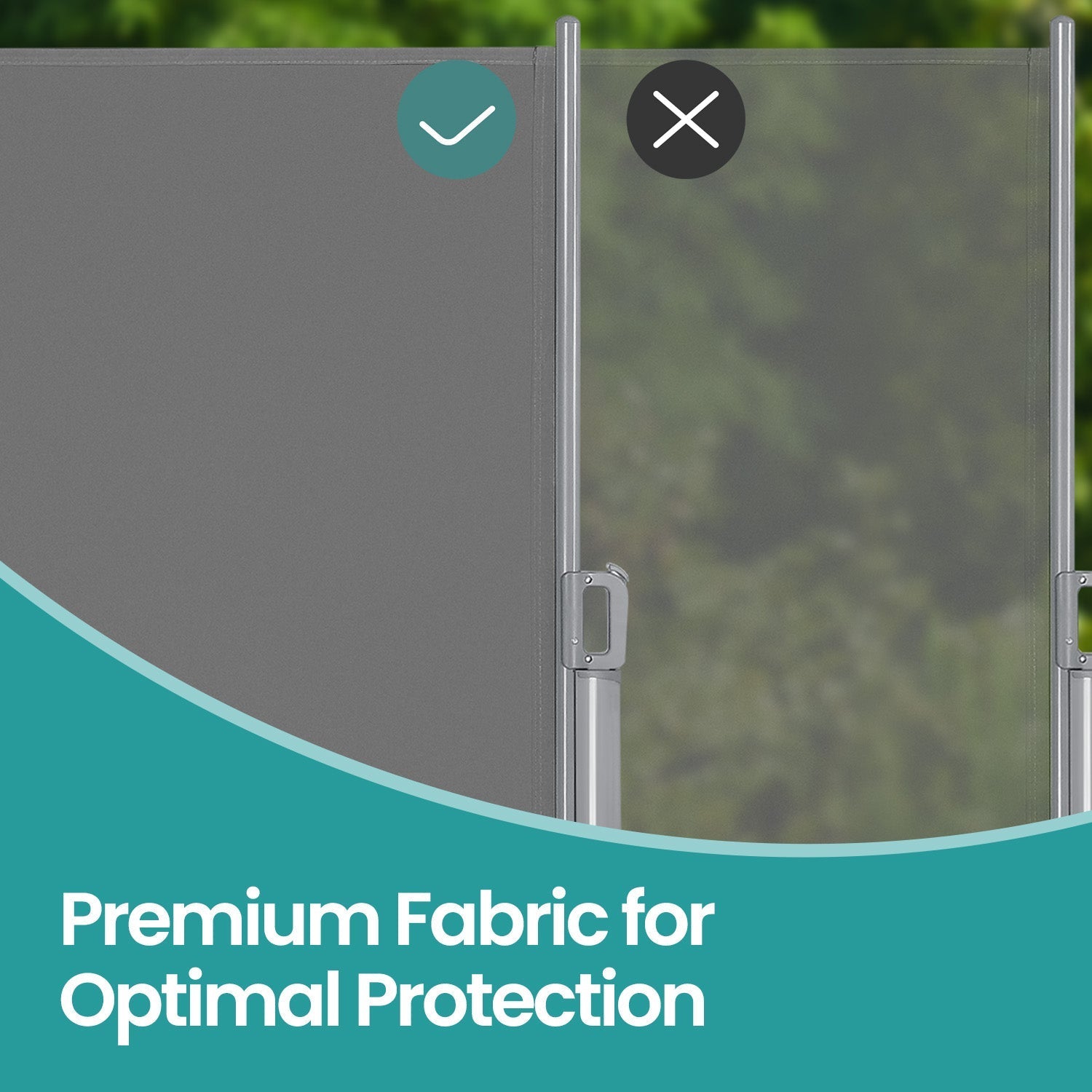 Retractable Side Awning - Aluminum Alloy - Anthracite
