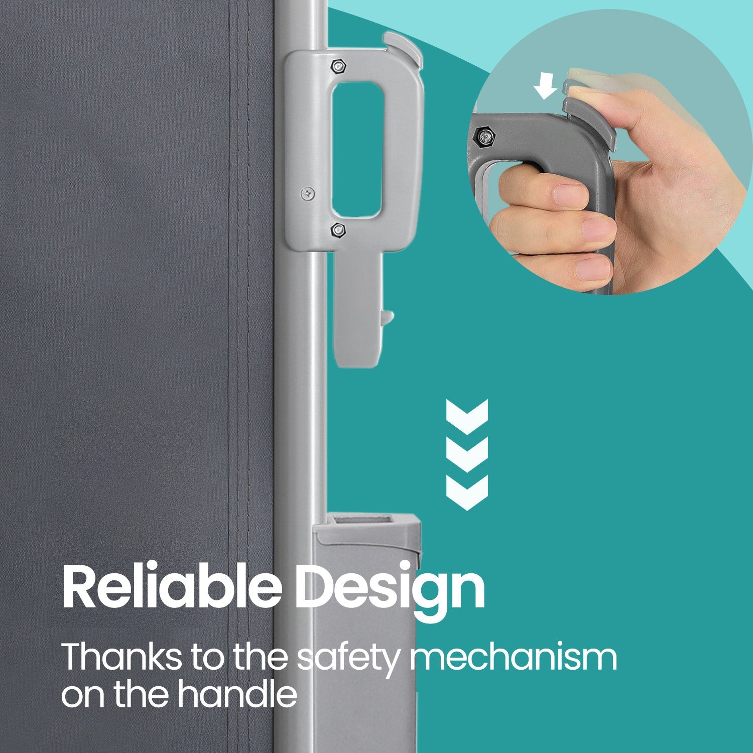 Retractable Side Awning - Aluminum Alloy - Anthracite