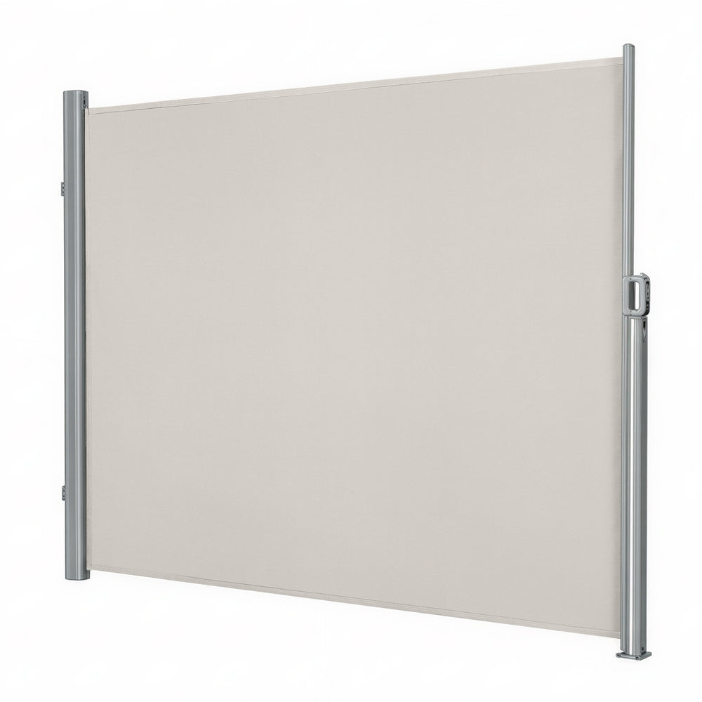 Extendable Side Shade, Privacy Screen - Aluminium - Beige