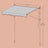 Retractable Awning - Fabric - Grey - Manual and Height-Adjustable with Crank