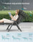 Foldable Sun Lounger - Synthetic Fabric and Aluminium - Slate Grey