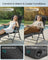 Foldable Sun Lounger - Synthetic Fabric and Aluminium - Slate Grey