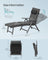 Foldable Sun Lounger - Synthetic Fabric and Aluminium - Slate Grey