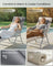 Foldable Sun Lounger - Synthetic Fabric and Aluminium - Sand Beige