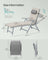 Foldable Sun Lounger - Synthetic Fabric and Aluminium - Sand Beige