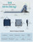 Set of 2 Folding Beach Sunloungers - Steel Tube and Oxford Fabric - Midnight Blue and Cloud White