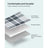 Picnic Blanket - Fabric - Grey and White - Extra Large 300 x 200 cm