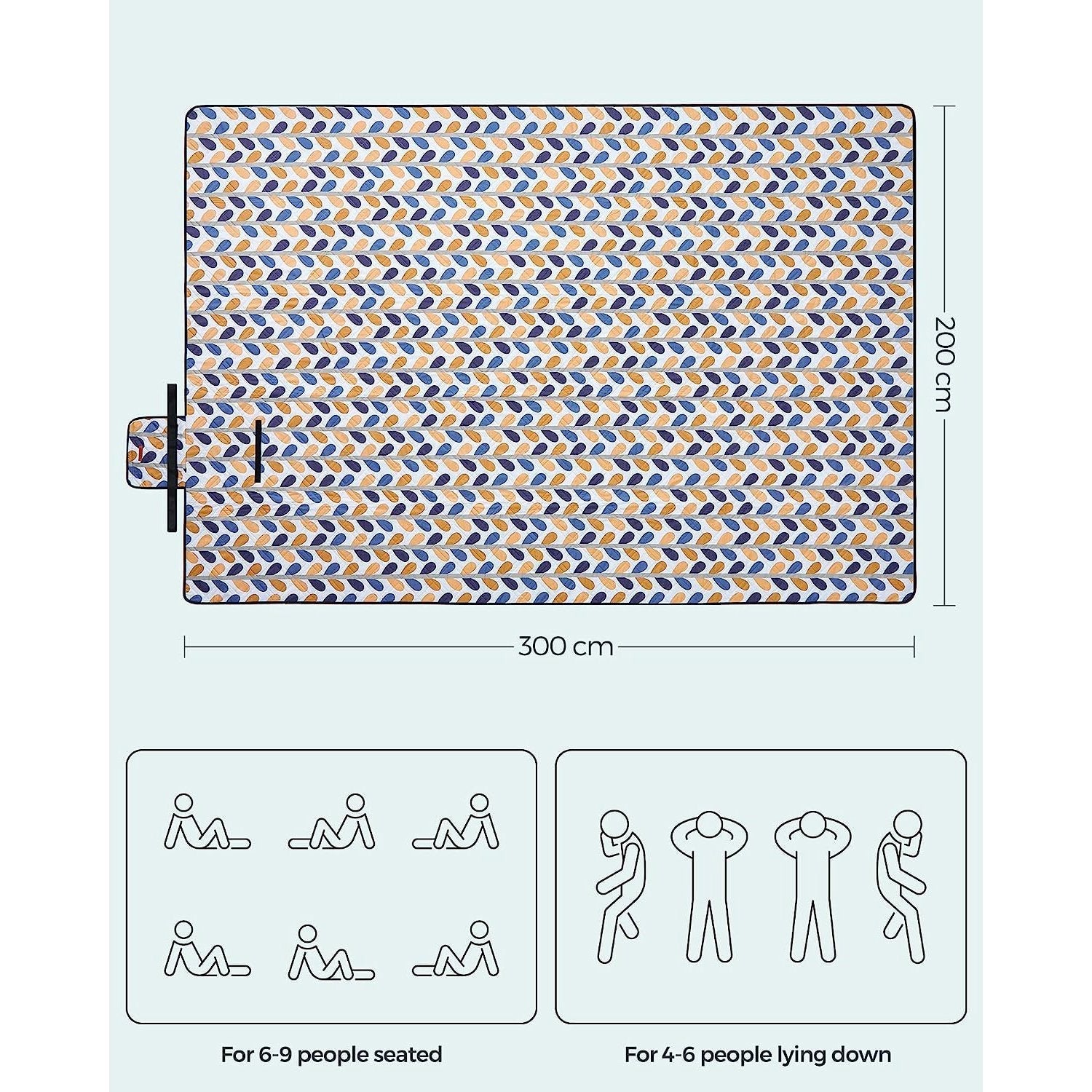 Picnic Blanket - Fabric - Leaf Pattern