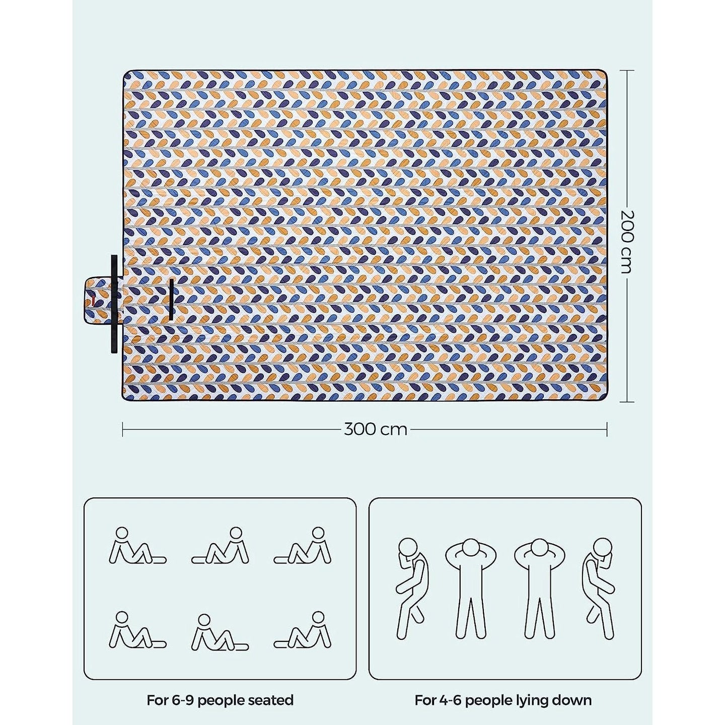 Picnic Blanket - Fabric - Leaf Pattern