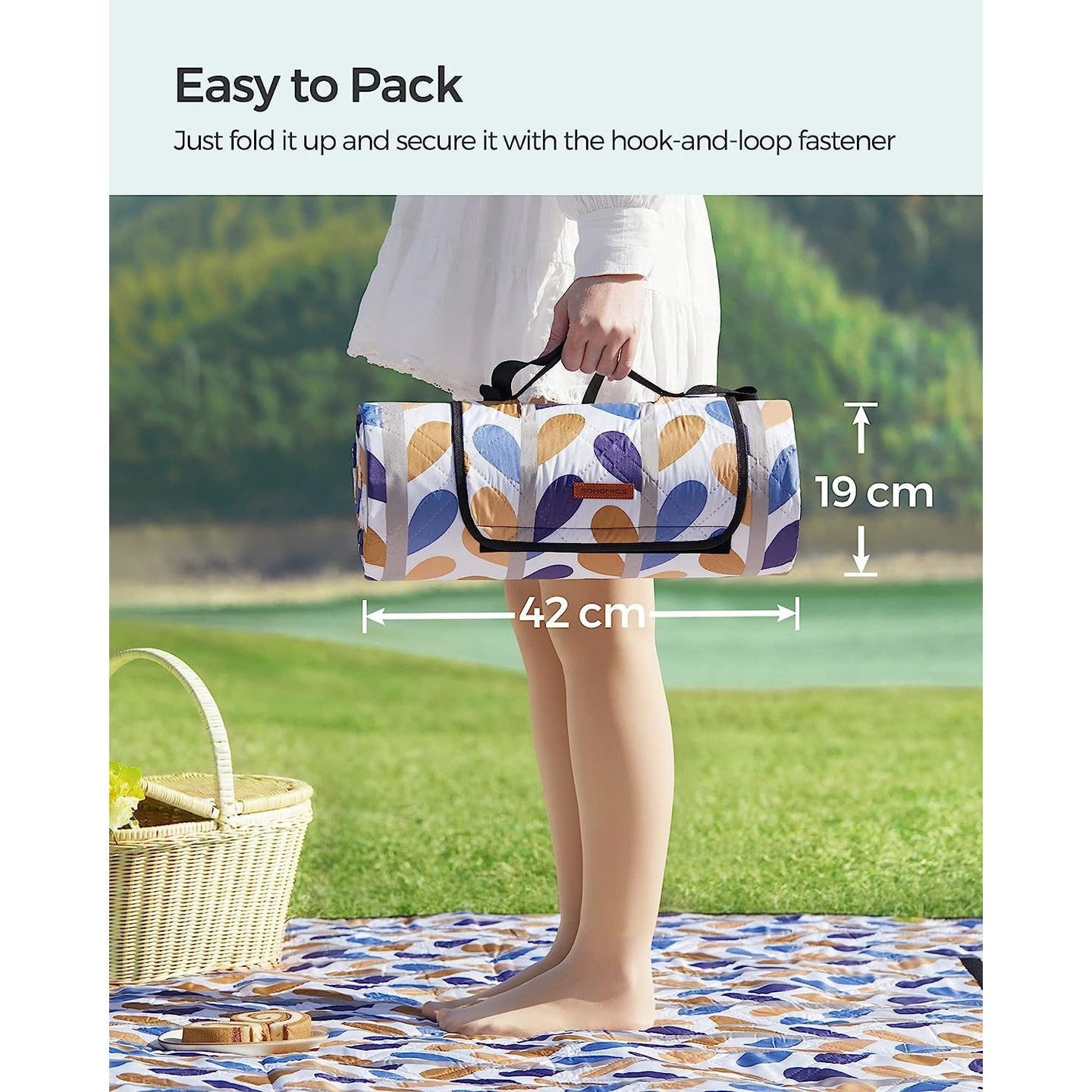 Picnic Blanket - Fabric - Leaf Pattern