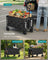 Foldable Camping Cart - Steel - Ink Black - with Adjustable Handle