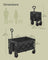 Foldable Camping Cart - Steel - Ink Black - with Adjustable Handle