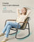 Set of Garden Rocking Chair - Synthetic Fabric and Steel - Light Brown