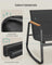 Set of Garden Rocking Chair - Synthetic Fabric and Steel - Ink Black