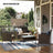 Outdoor Furniture Set - Black and Beige - Polyrattan