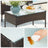 Outdoor Furniture Set - Black and Beige - Polyrattan