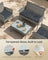 Garden Furniture Set - Galvanized Iron Frame and Polyrattan PE - Grey