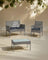 Garden Furniture Set - Galvanized Iron Frame and Polyrattan PE - Grey