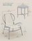 Garden Bistro Set - PE and Steel - Dove Grey - with Side Table