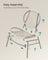 Garden Bistro Set - PE and Steel - Dove Grey - with Side Table