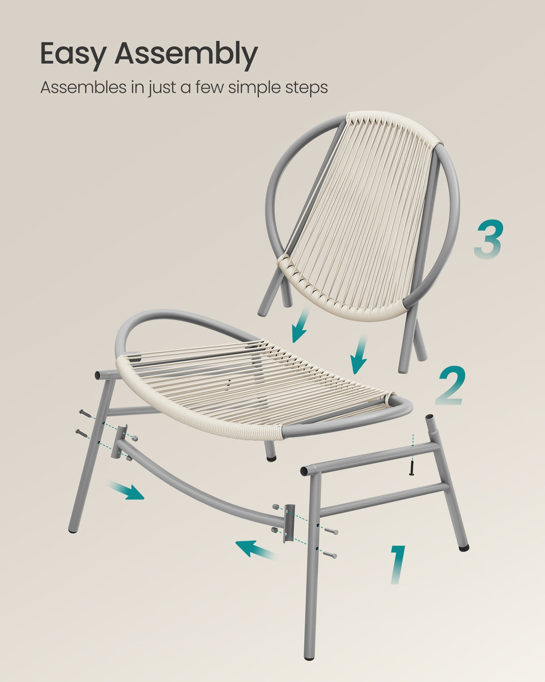 Bistro Set - PE and Steel