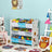 Toy Storage Shelf - Wood - White - Includes 9 Removable Non-Woven Fabric Boxes