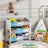 Toy Storage Shelf - Wood - White - Includes 9 Removable Non-Woven Fabric Boxes