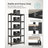 5-Tier Shelving Unit - Max Load 875 kg - Reinforced Steel - Silver - Adjustable Shelves