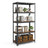 Shelving Unit - Steel Frame and Wood - Rustic Brown and Black