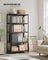 Shelving Unit - Steel Frame and Wood - Rustic Brown and Black