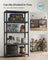 Shelving Unit - Steel Frame and Wood - Rustic Brown and Black