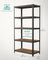Shelving Unit - Steel Frame and Wood - Rustic Brown and Black