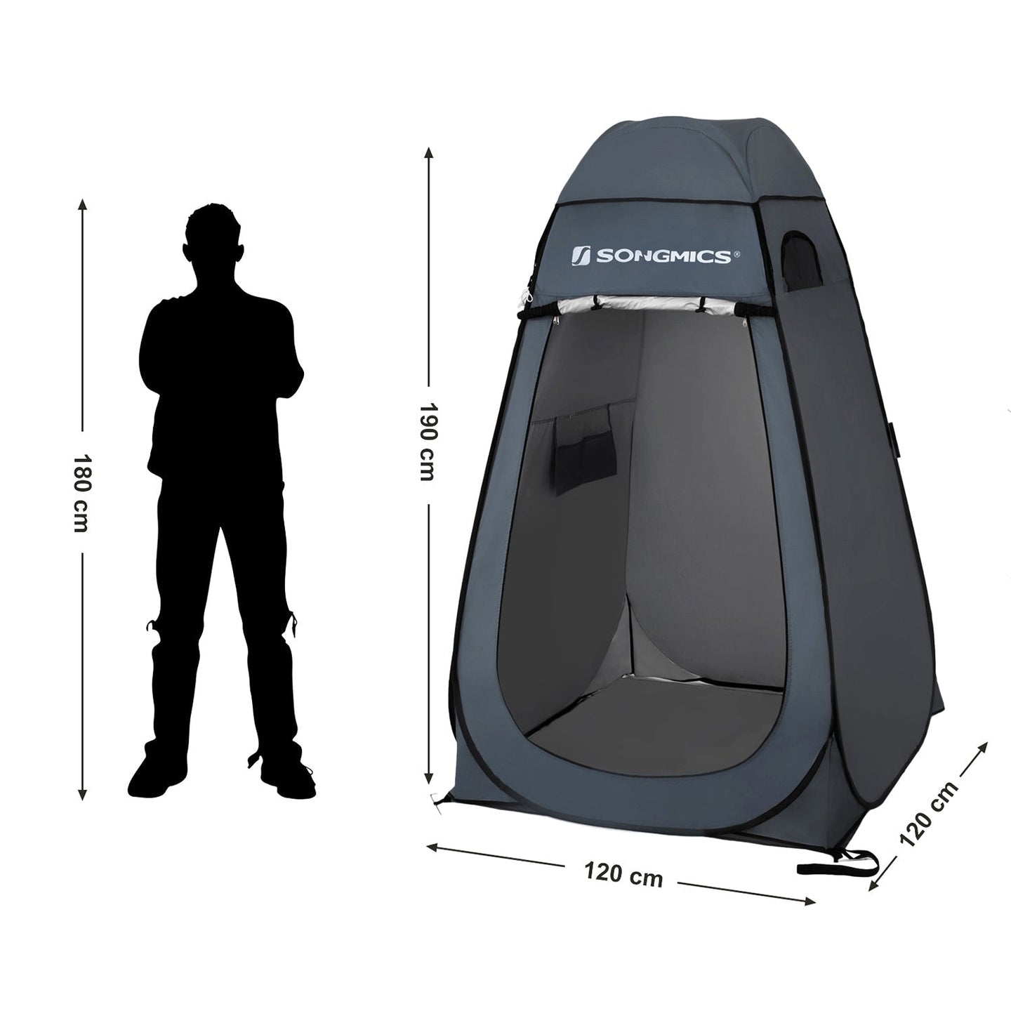 Pop Up Tent - Fabric - Blue - Privacy Shelter for Outdoor Use