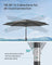 Garden Parasol Umbrella - Metal Pole and Polyester - Grey