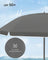 Garden Parasol - Metal Pole and Fibreglass Ribs - Grey