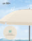 Garden Parasol - Metal Pole and Fibreglass Ribs - Beige
