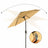 Garden Parasol Umbrella - Metal - Grey - UPF 50+ Protection