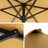 Garden Parasol Umbrella - Metal - Grey - UPF 50+ Protection