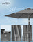 Garden Parasol Umbrella - Steel Frame and Polyester - Grey
