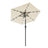 Garden Parasol Umbrella - Steel Frame and Polyester - Beige