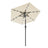 Garden Parasol Umbrella - Steel Frame and Polyester - Beige
