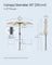 Garden Parasol Umbrella - Steel Frame and Polyester - Beige