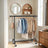 Heavy-Duty Clothes Rack - Metal - Matte Black - Extendable Rod