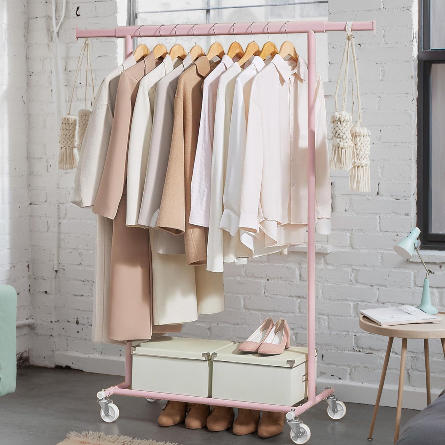 Clothes Rack - Metal - Silver - Extendable