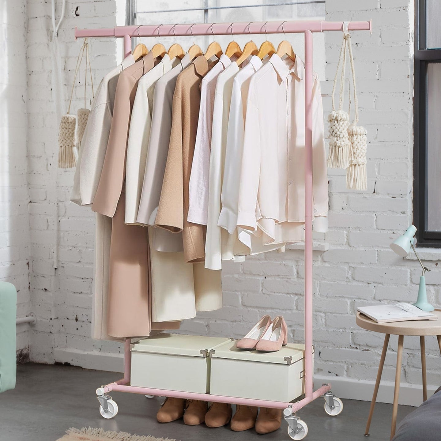 Clothes Rack - Metal - Silver - Extendable