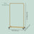 Mobile Clothing Rail - Steel - Golden - with Lockable Wheels