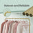 Mobile Clothing Rail - Steel - Golden - with Lockable Wheels